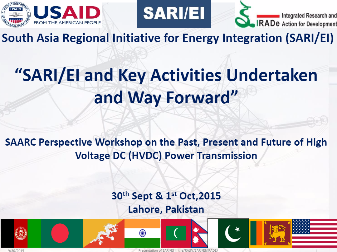SAARC-HVDC-Workshop-Lahore-Pakistan-SARI-EI-and-Key-Activities-Undertaken-and-Way-Forward