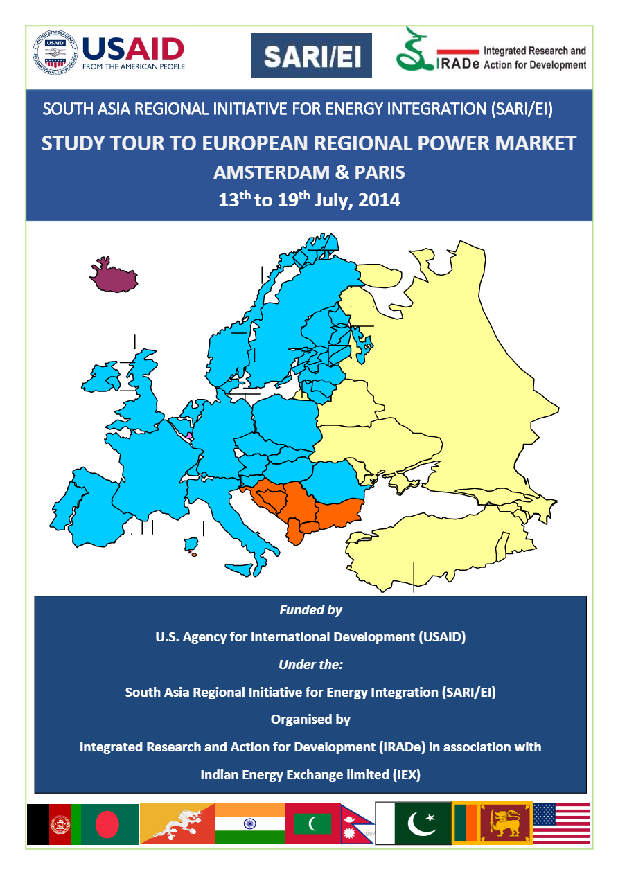 STUDY TOUR TO EUROPEAN REGIONAL POWER MARKET AMSTERDAM & PARIS 13th to 19th July, 2014