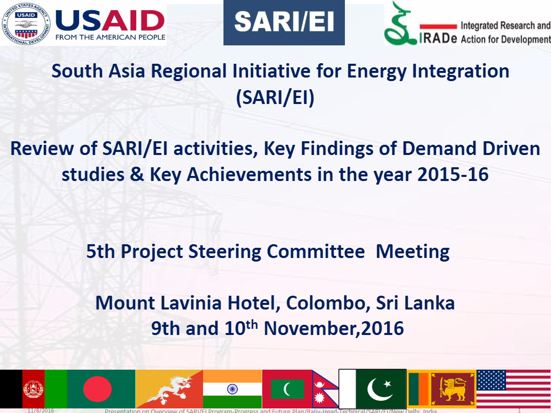 PPT-Review-of-SARI-EI-activities-Key-Findings-of-Demand-Driven-studies-Key-Achievements-in-the-year-2015-16-Rajiv
