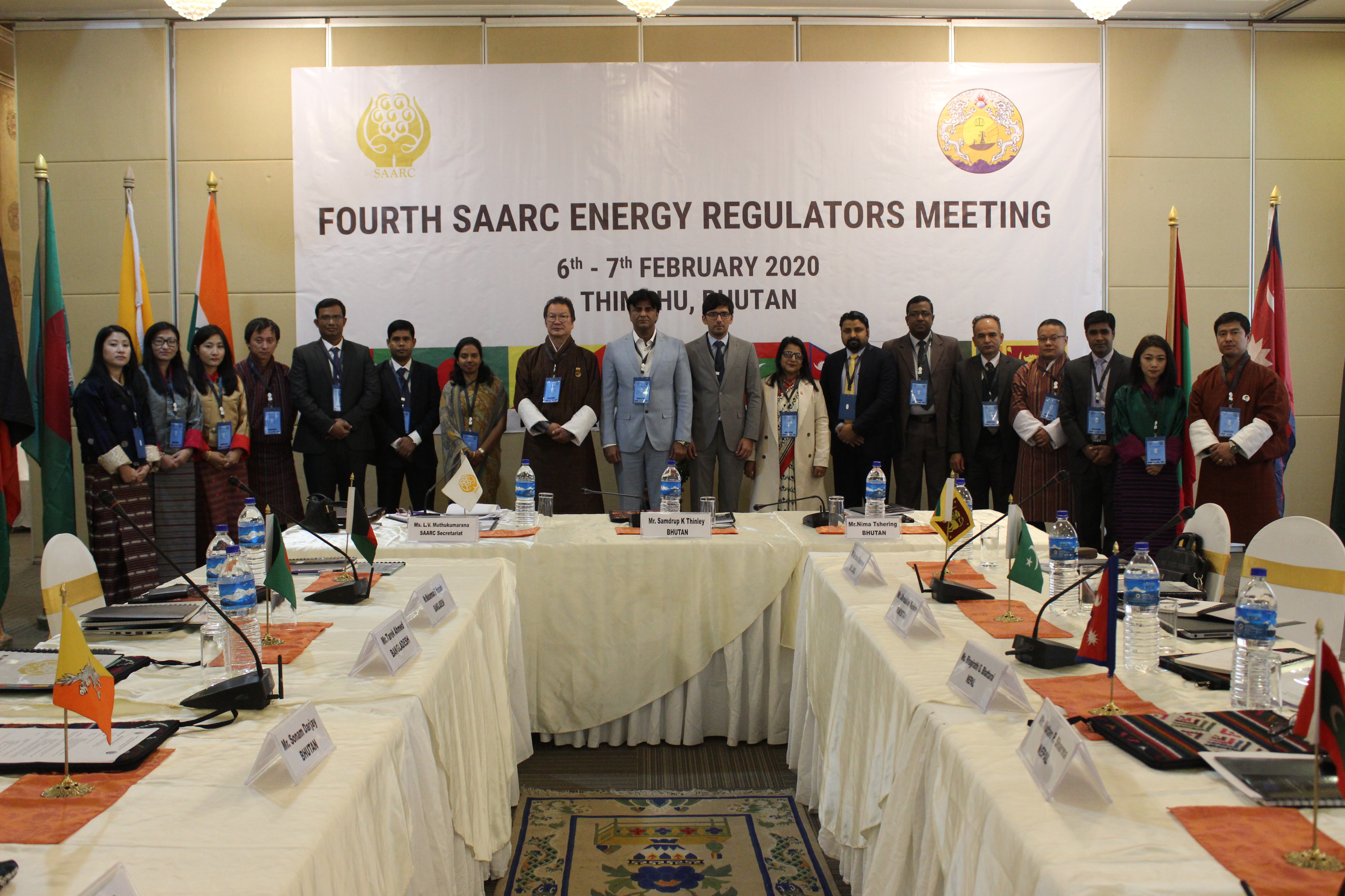Group picture at Fourth SAARC Energy Regulators meeting, 6-7 Feb 2020, Thimphu, Bhutan